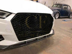 P Style Carbon Fibre Front Splitter for Audi A3 Saloon Non S Line 16-19