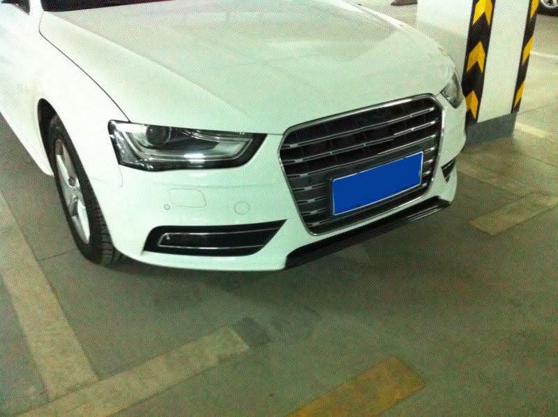 P Style Carbon Fibre Front Splitter for Audi A4 B8.5 Non S Line 13-15