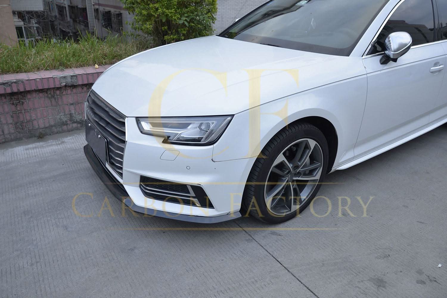 P Style Carbon Fibre Front Splitter for Audi A4 B9 S Line & S4 15-19