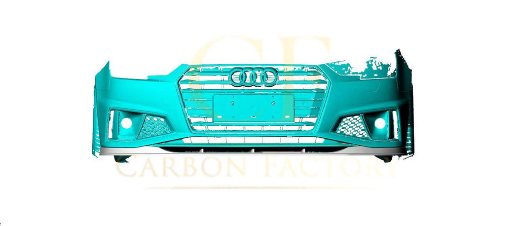 P Style Carbon Fibre Front Splitter for Audi A4 B9.5 S Line & S4 20-25