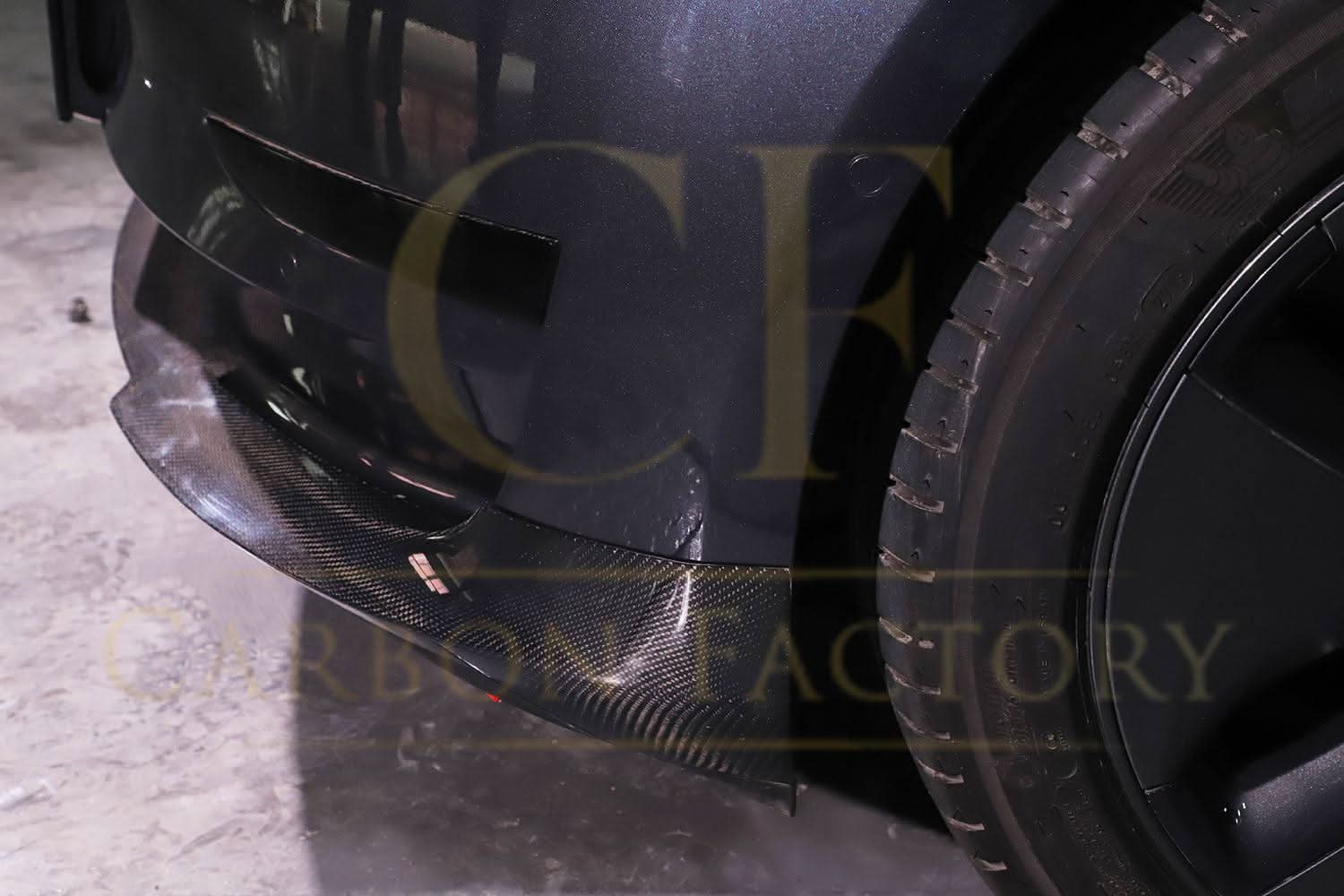P Style Carbon Fibre Front Splitter for Tesla Model 3 16-23