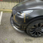 P Style Carbon Fibre Front Splitter for Tesla Model Y 19-23