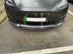 P Style Carbon Fibre Front Splitter for Tesla Model Y 19-23