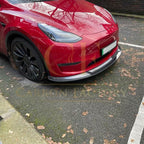 P Style Carbon Fibre Front Splitter for Tesla Model Y 19-23