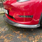 P Style Carbon Fibre Front Splitter for Tesla Model Y 19-23