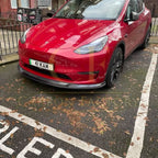 P Style Carbon Fibre Front Splitter for Tesla Model Y 19-23