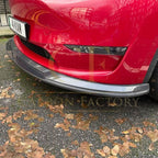 P Style Carbon Fibre Front Splitter for Tesla Model Y 19-23
