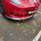 P Style Carbon Fibre Front Splitter for Tesla Model Y 19-23