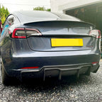 P Style Carbon Fibre Rear Diffuser for Tesla Model 3 16-23