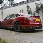 P Style Carbon Fibre Rear Diffuser for Tesla Model S P85 14-15