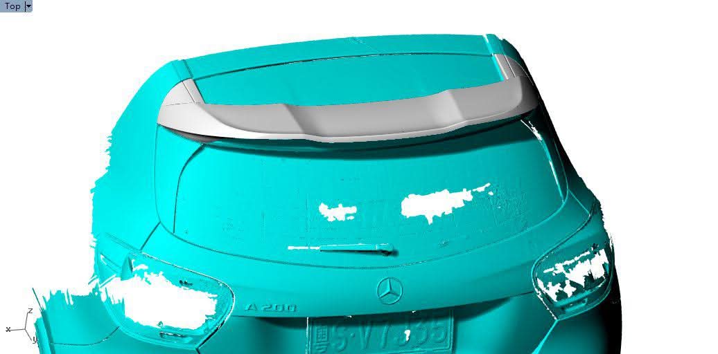 P Style Carbon Fibre Roof Spoiler for Mercedes Benz W176 A Class 13-18