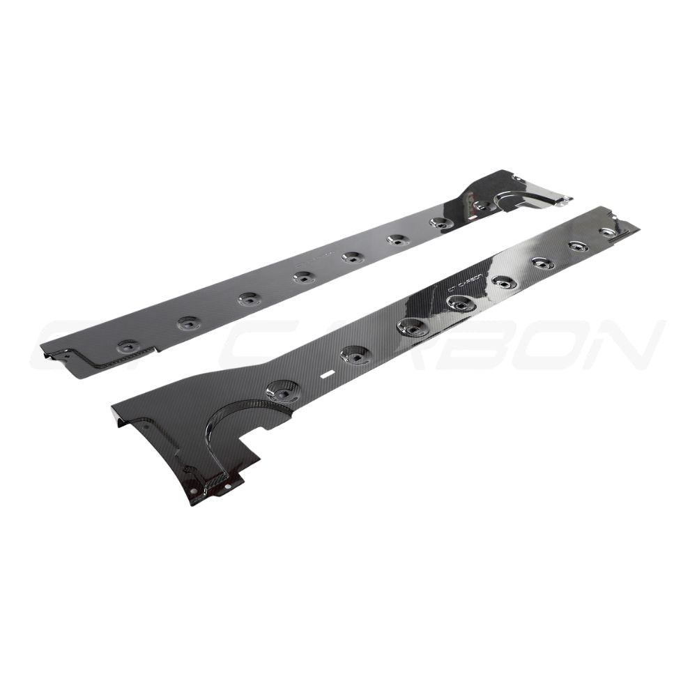 PORSCHE 911 992 TURBO S 2020+ CARBON FIBRE SIDE SKIRTS - CT DESIGN