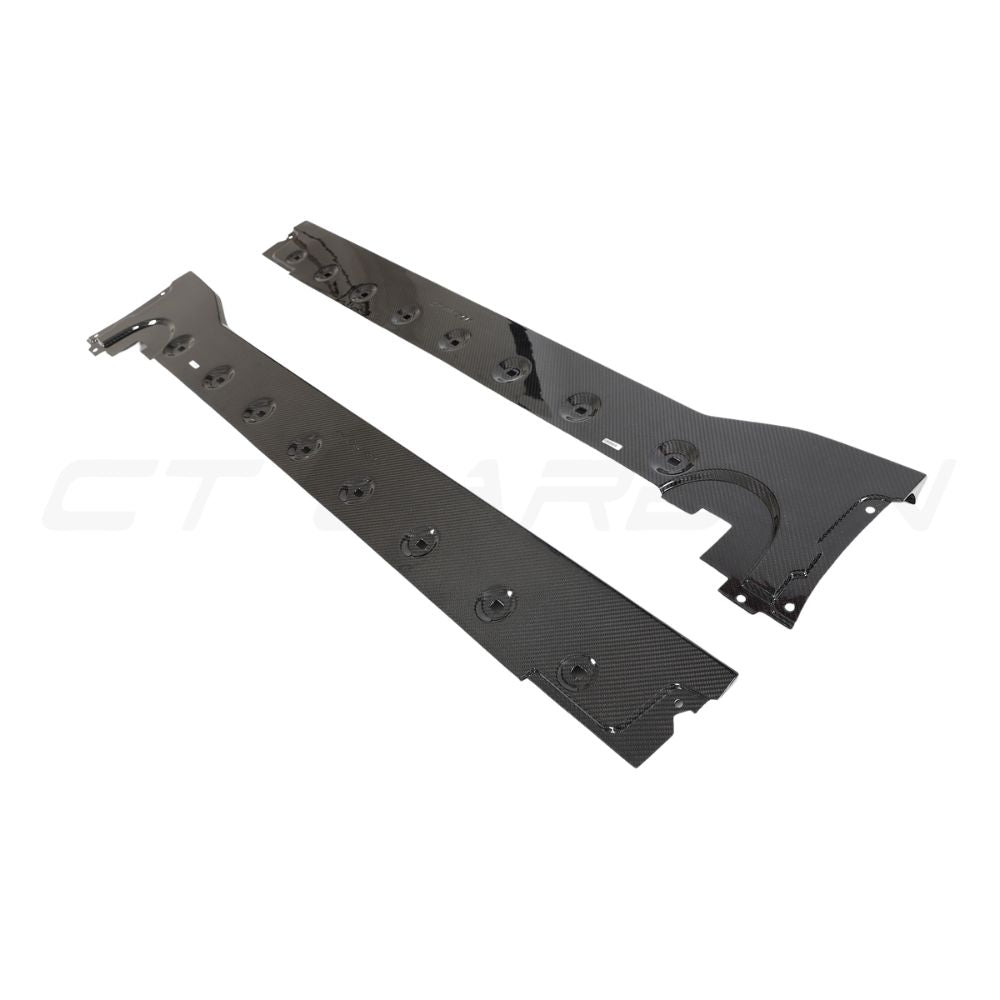 PORSCHE 911 992 TURBO S 2020+ CARBON FIBRE SIDE SKIRTS - CT DESIGN