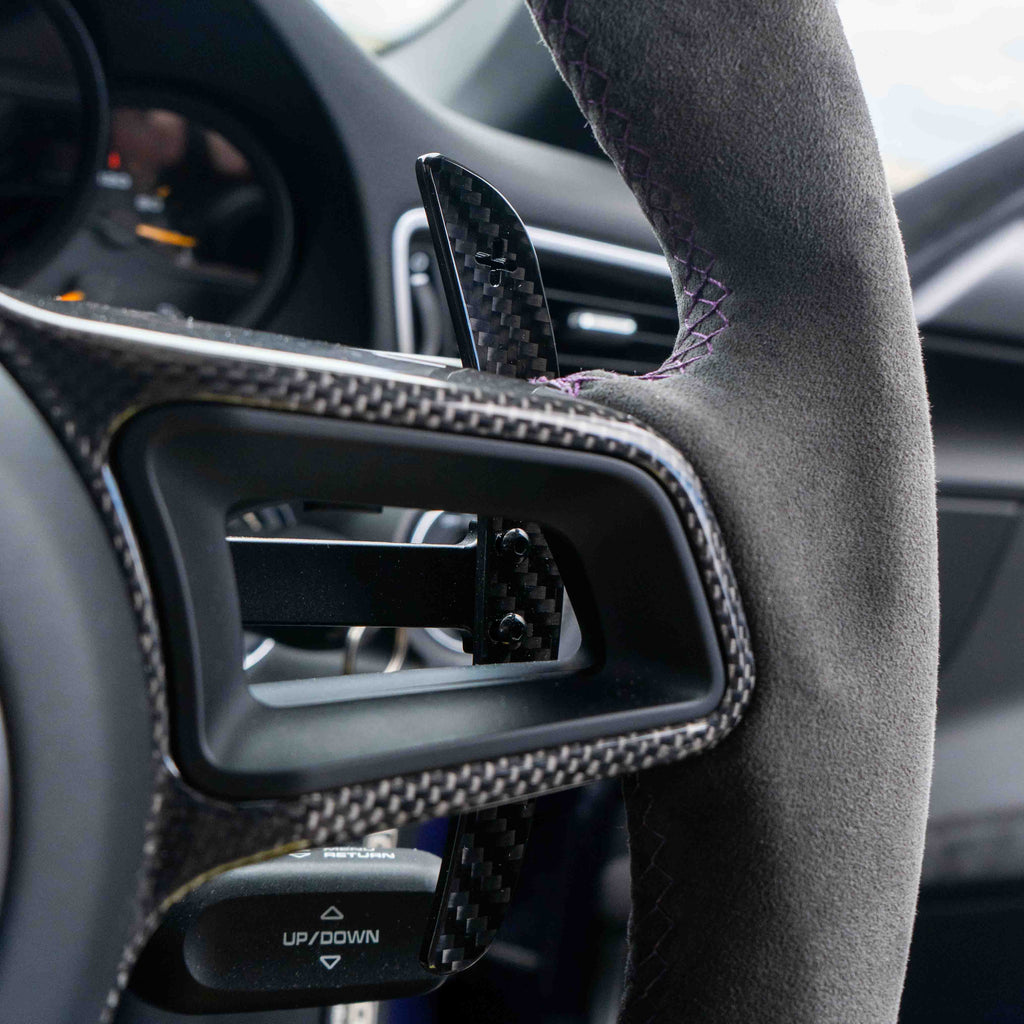PORSCHE 911/CAYMAN/BOXSTER/CAYENNE/MACAN 2013+ MAGNETIC CARBON FIBRE PADDLES
