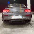 PSM Style Carbon Fibre Rear Diffuser for Mercedes W205 C Class Coupe & C63 2 Door 15-21
