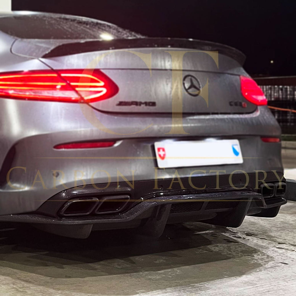 PSM Style Carbon Fibre Rear Diffuser for Mercedes W205 C Class Coupe & C63 2 Door 15-21