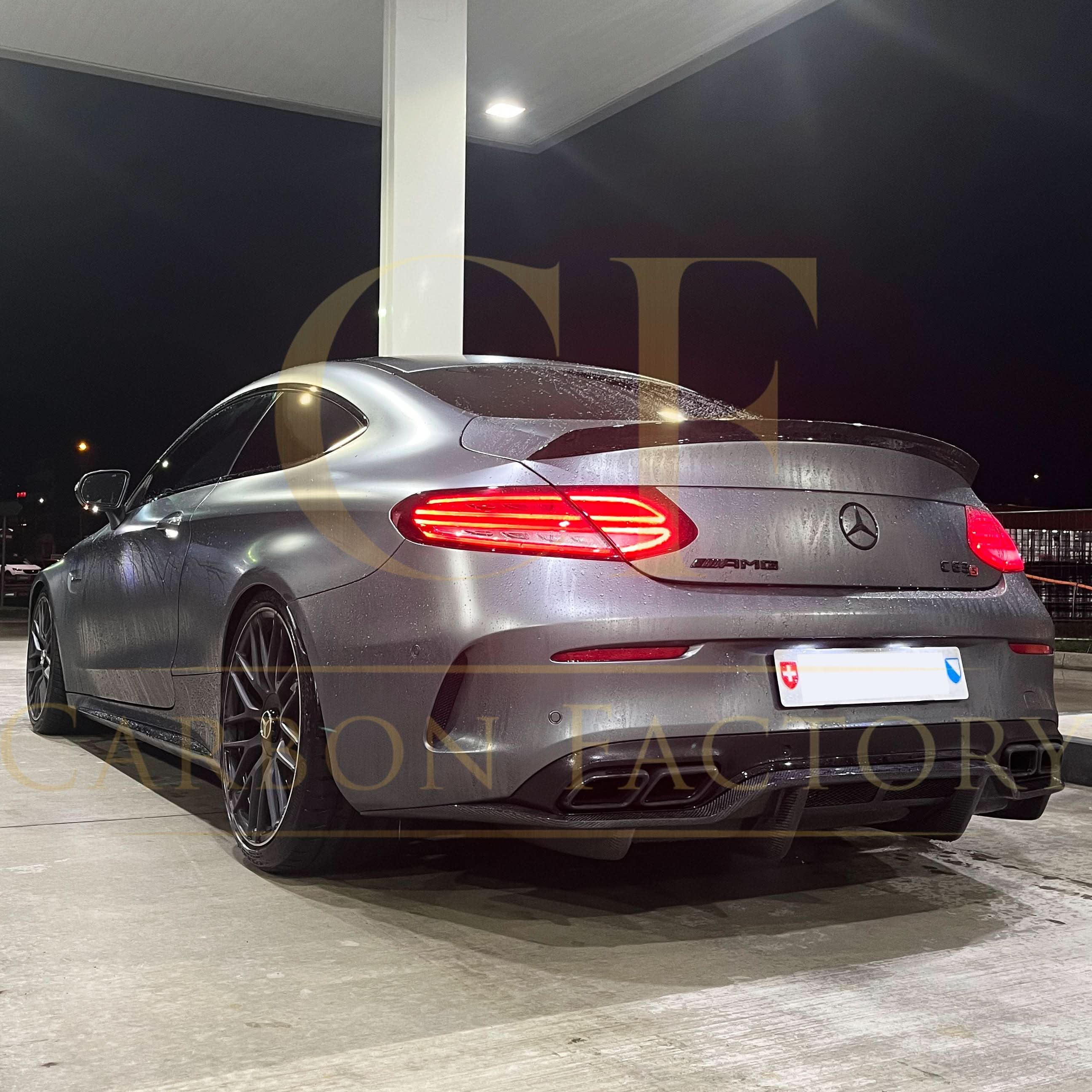 PSM Style Carbon Fibre Rear Diffuser for Mercedes W205 C Class Coupe & C63 2 Door 15-21