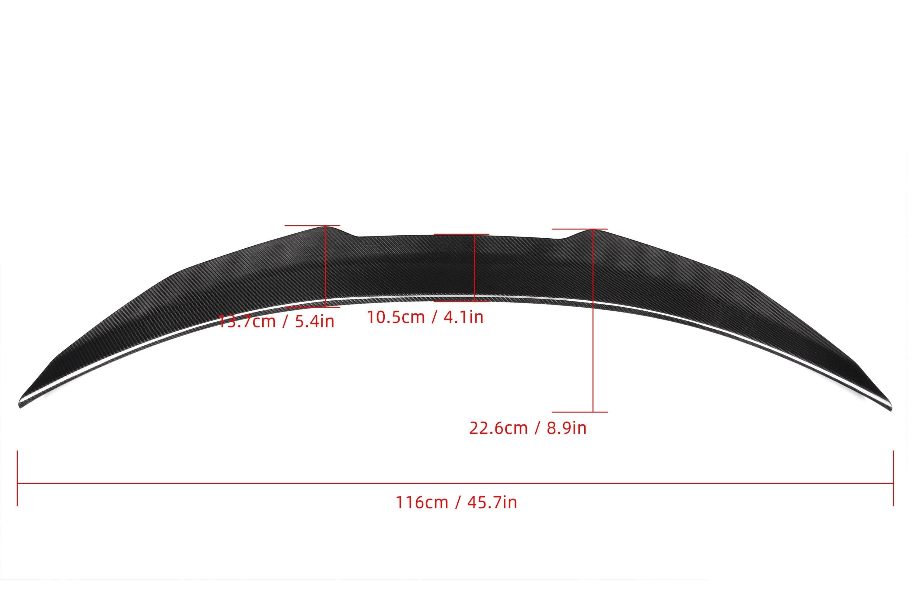 PSM Style Pre-Preg Carbon Fibre Boot Spoiler for Audi A3 S3 RS3 Saloon 13-20