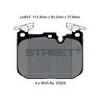 Pagid Street+ Front Brake Pads For BMW F8X M Vehicles (F87 M2, F80 M3 & F82 M4)