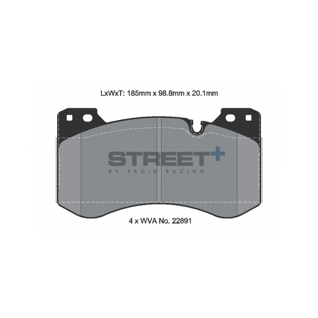 Pagid Street+ Front Brake Pads For BMW G8X M Vehicles (G87 M2, G80 M3 & G82 M4)