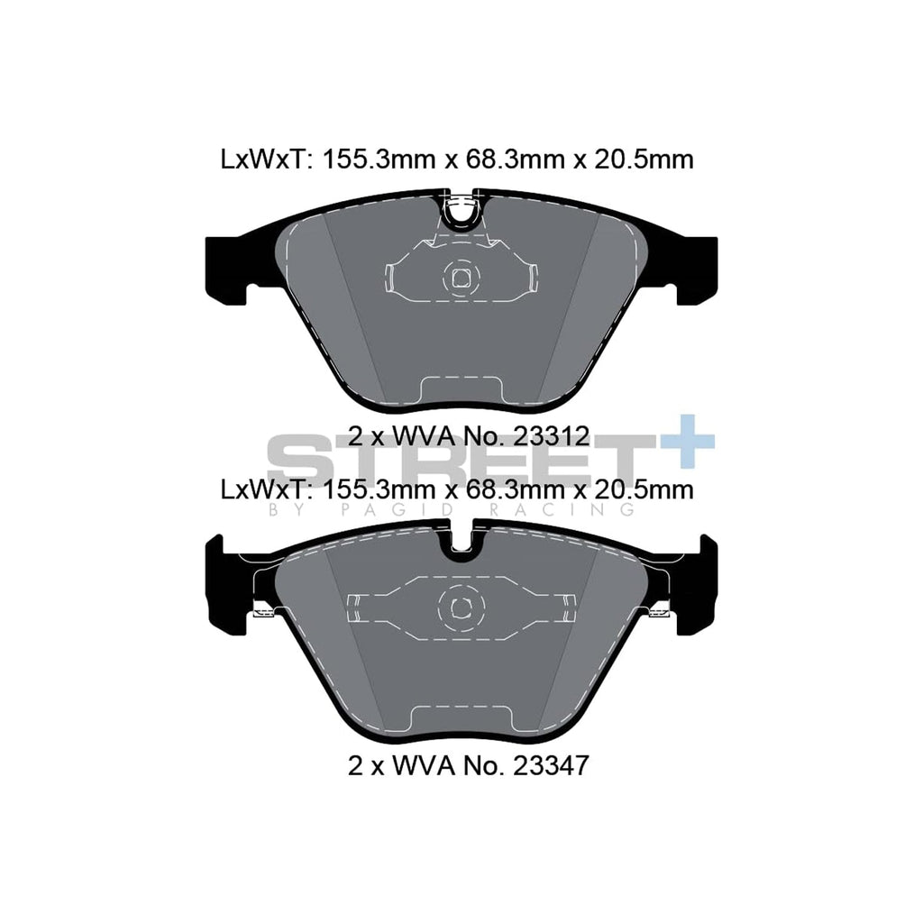 Pagid Street+ Front Brake Pads For BMW E90, E92 & E93 M3