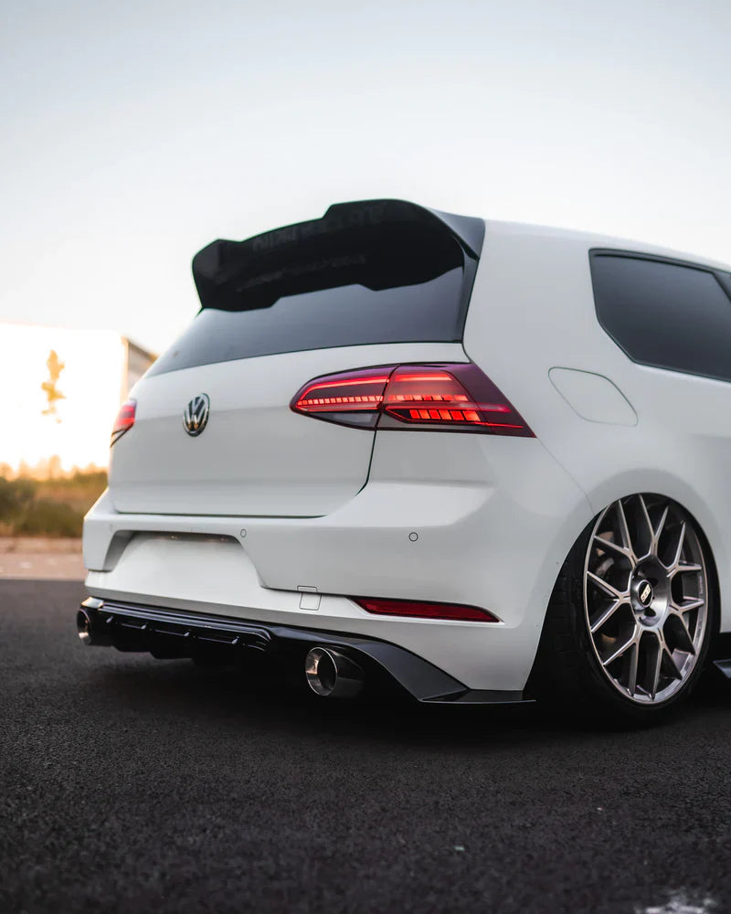 VW GOLF GTI MK7.5 EVO-1 GLOSS BLACK REAR DIFFUSER BY ZAERO (2017-2020)