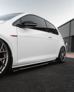 VW GOLF R & GOLF GTI MK7 / MK7.5 EVO-1 GLOSS BLACK SIDE SKIRTS BY ZAERO (2014-2020)