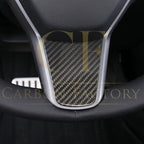 Pre-Preg Carbon Fibre Steering Wheel Trims for Tesla Model 3 & Model Y 17-23