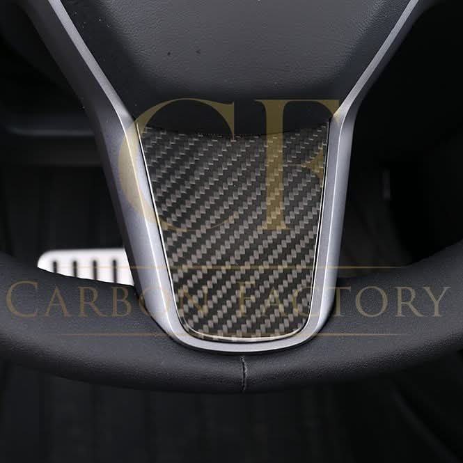 Pre-Preg Carbon Fibre Steering Wheel Trims for Tesla Model 3 & Model Y 17-23
