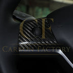 Pre-Preg Carbon Fibre Steering Wheel Trims for Tesla Model 3 & Model Y 17-23