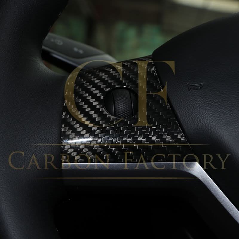 Pre-Preg Carbon Fibre Steering Wheel Trims for Tesla Model 3 & Model Y 17-23