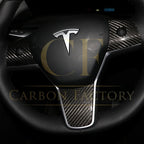 Pre-Preg Carbon Fibre Steering Wheel Trims for Tesla Model 3 & Model Y 17-23
