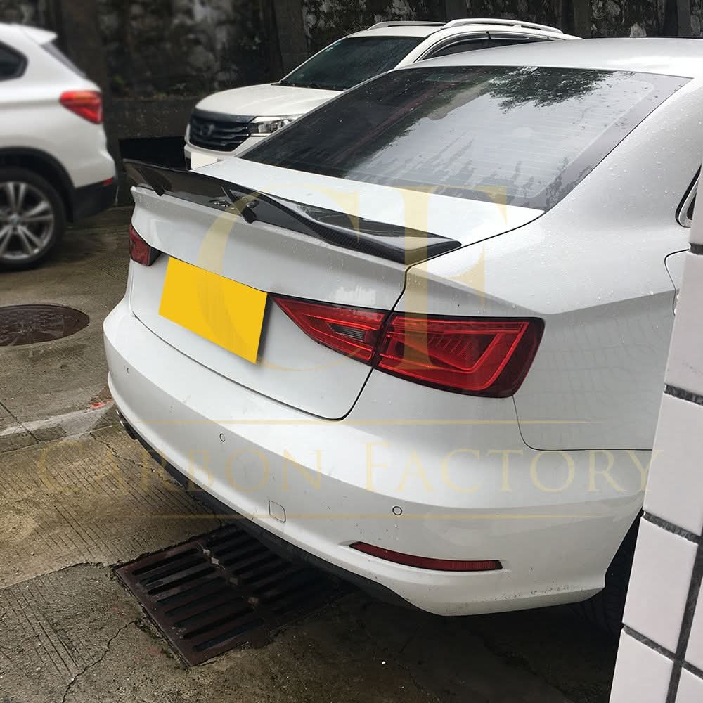 R Style Carbon Fibre Boot Spoiler for Audi A3 S3 RS3 Saloon 13-20
