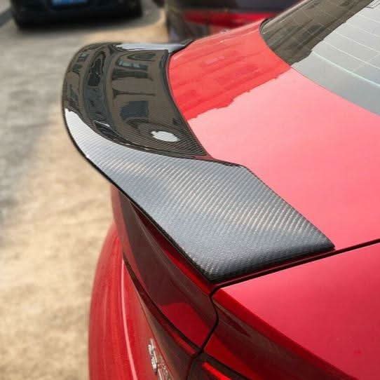 R Style Carbon Fibre Boot Spoiler for Audi A3 S3 RS3 Saloon 13-20