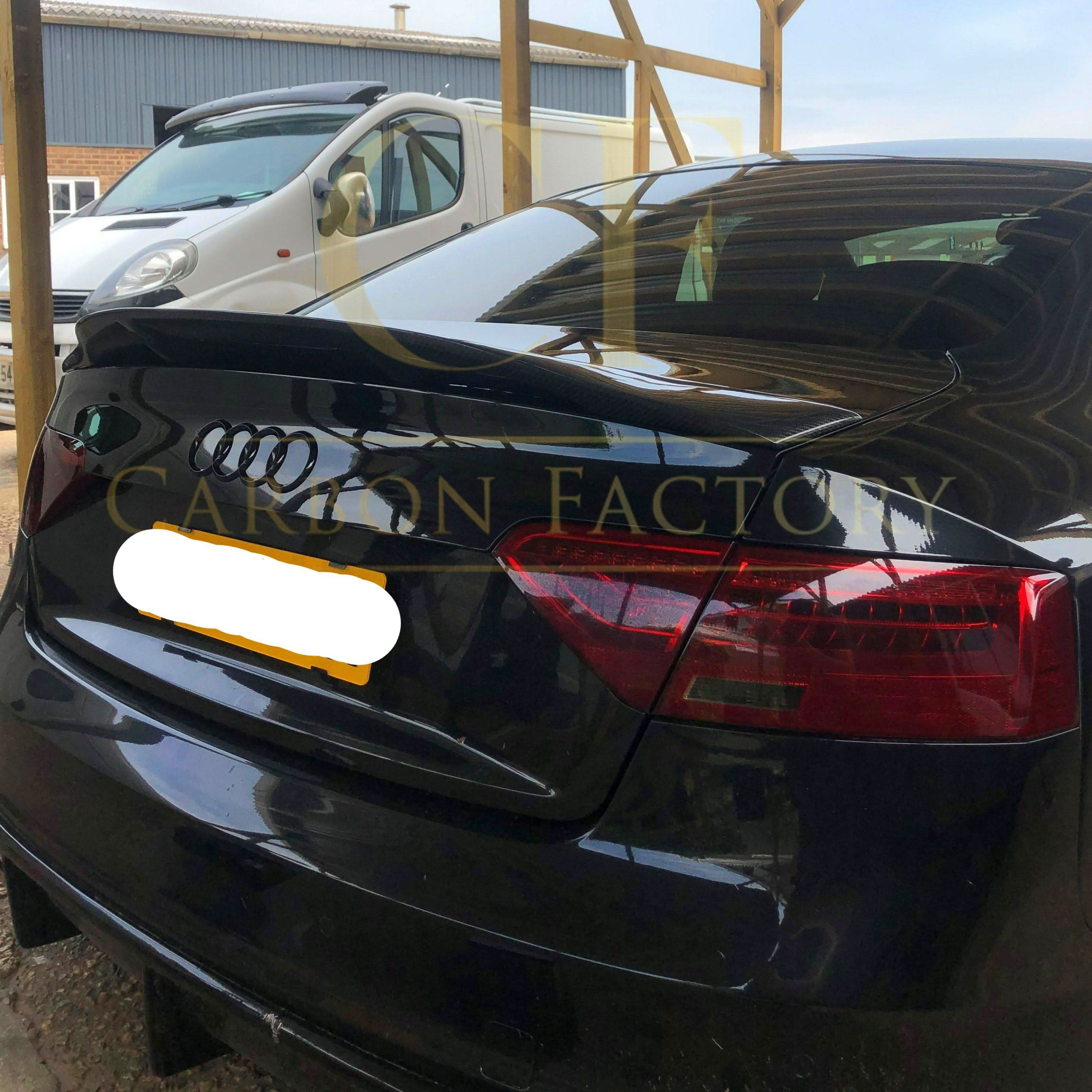 R Style Carbon Fibre Boot Spoiler for Audi B8 B8.5 A5 4 Door 07-16