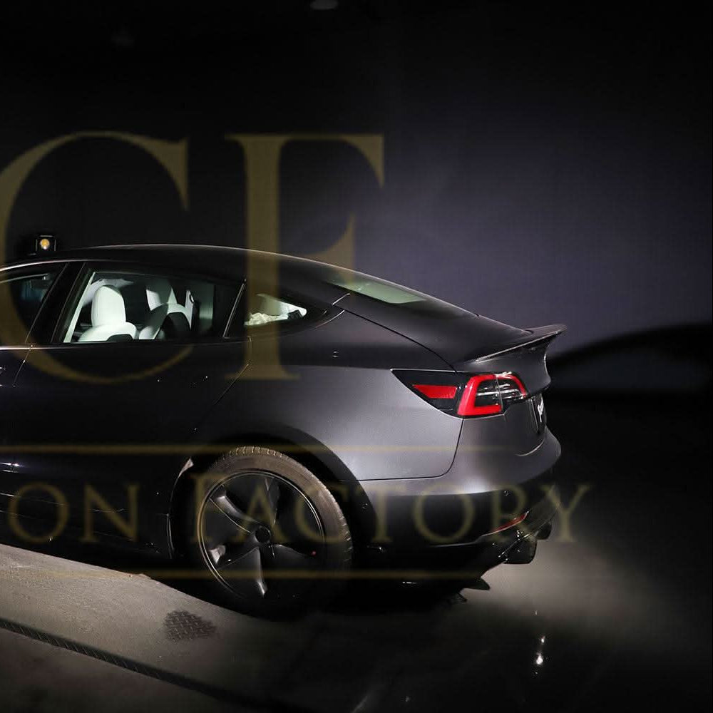 R Style Carbon Fibre Boot Spoiler for Tesla Model 3 16-23