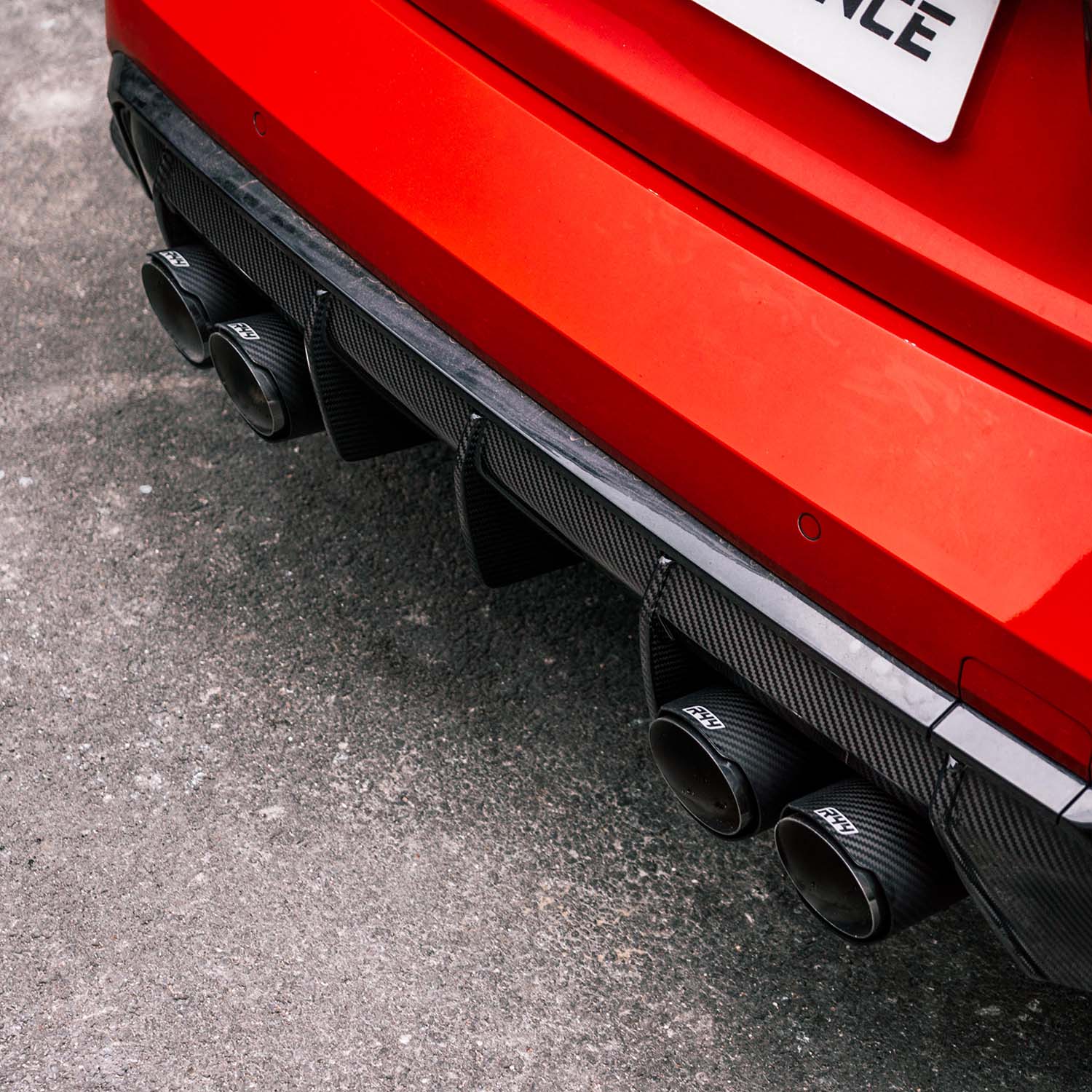 R44 BMW M3/M4 Race Cat Back Exhaust System In Titanium With Carbon Tips (G80/G81/G82/G83)