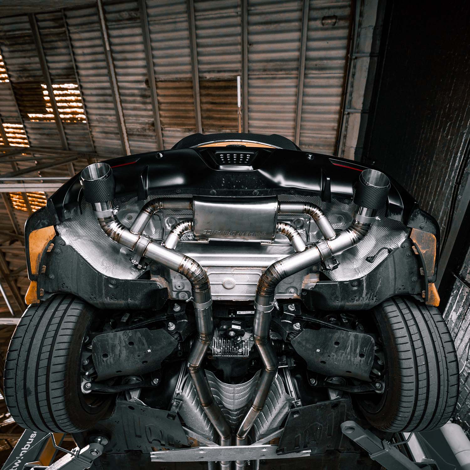 R44 Toyota Supra A90 Titanium Exhaust Cat-Back System with Carbon tips