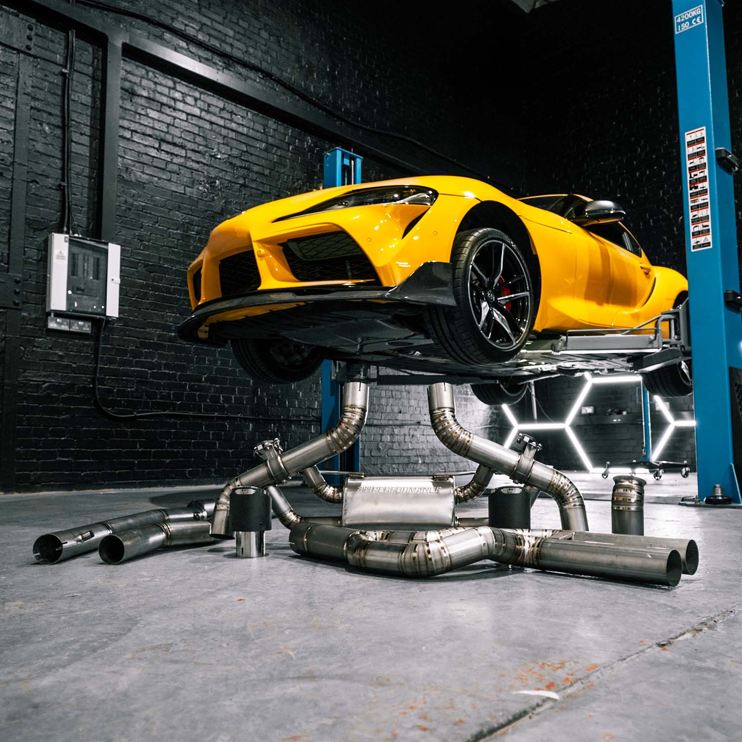 R44 Toyota Supra A90 Titanium Exhaust Cat-Back System with Carbon tips