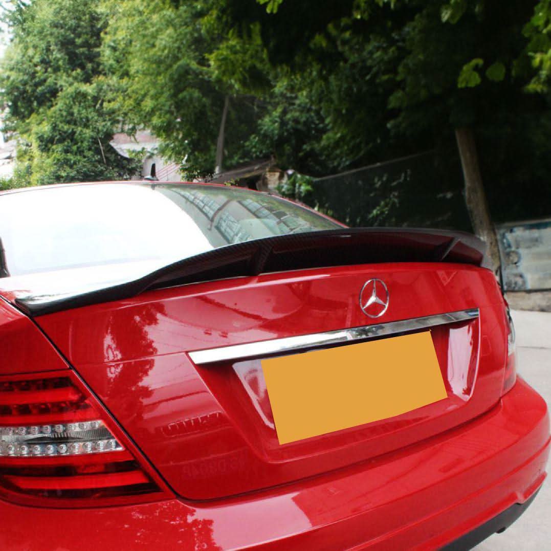 REN Style Carbon Fibre Boot Spoiler for Mercedes Benz W204 C Class 07-14