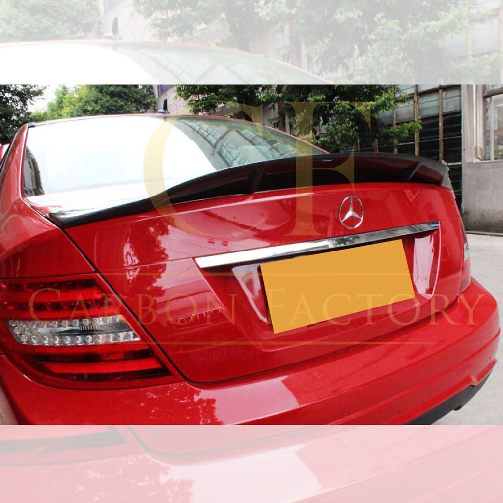 REN Style Carbon Fibre Boot Spoiler for Mercedes Benz W204 C Class 07-14