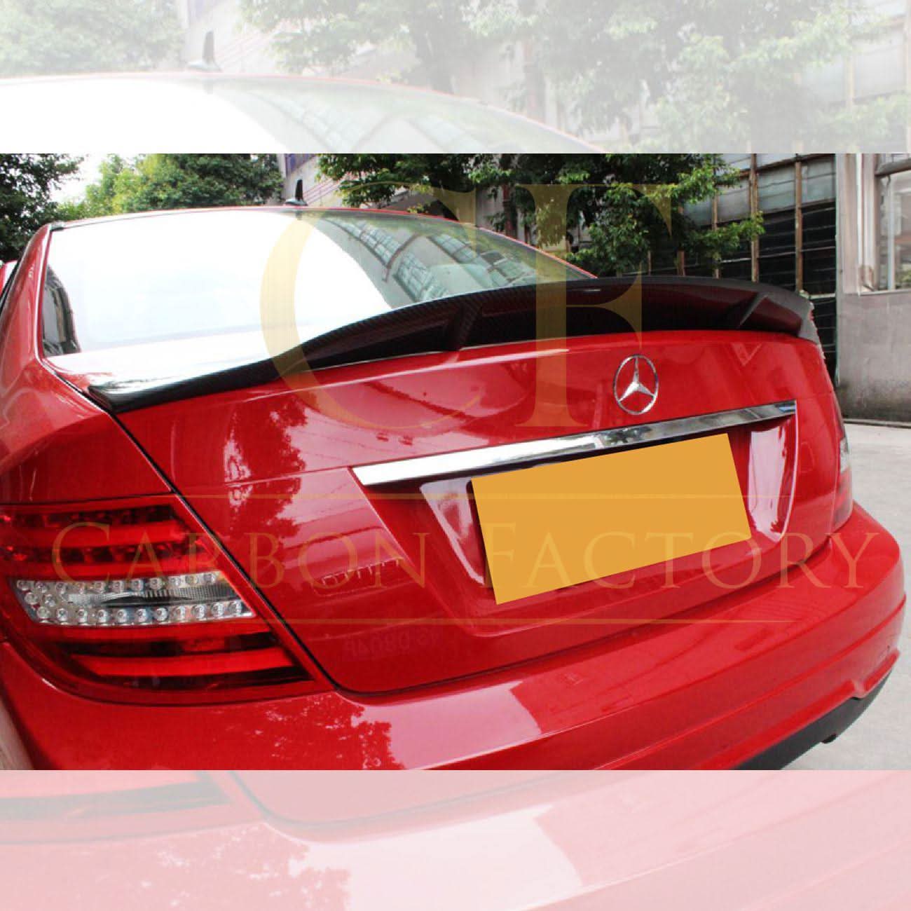 REN Style Carbon Fibre Boot Spoiler for Mercedes Benz W204 C Class 07-14