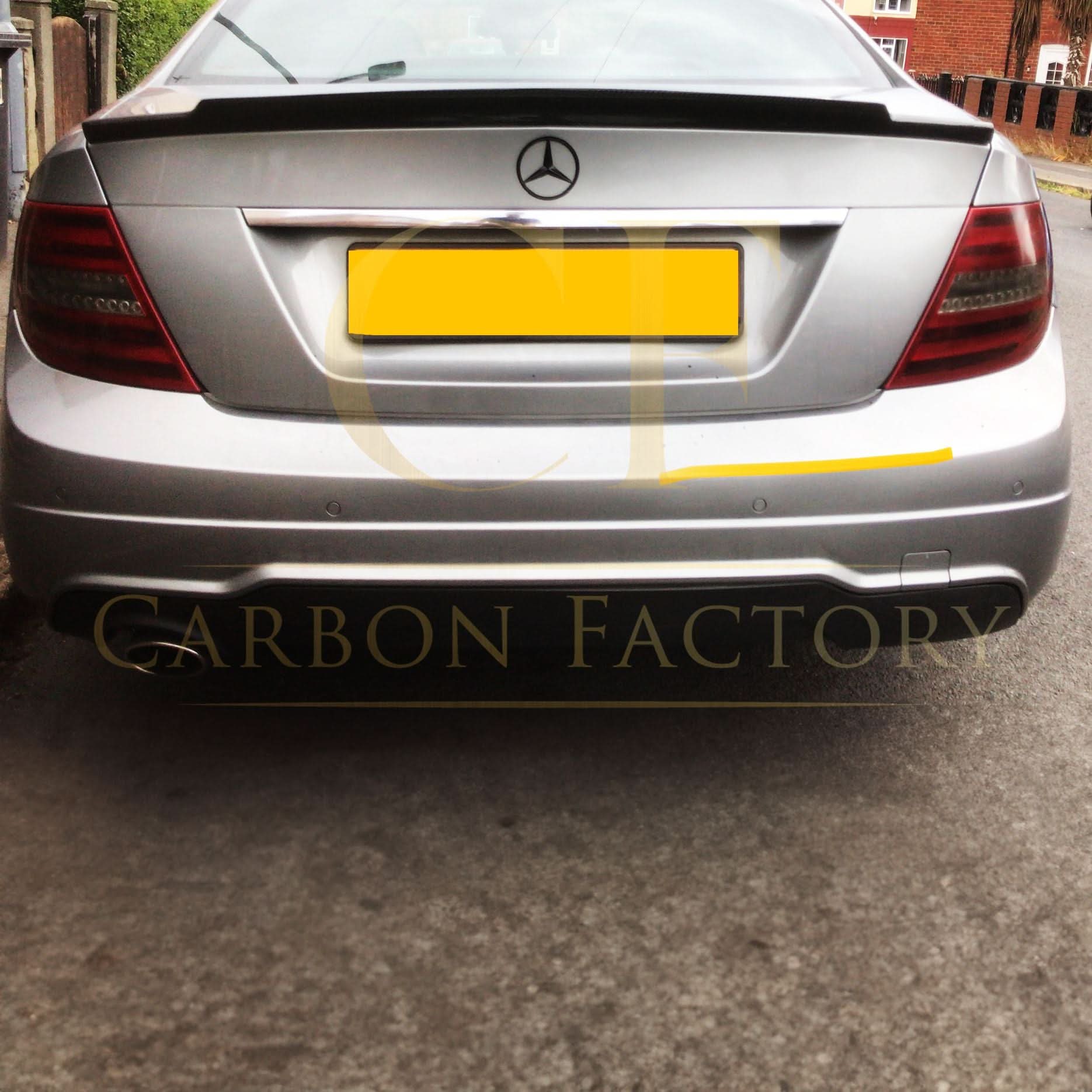 REN Style Carbon Fibre Boot Spoiler for Mercedes Benz W204 C Class 07-14