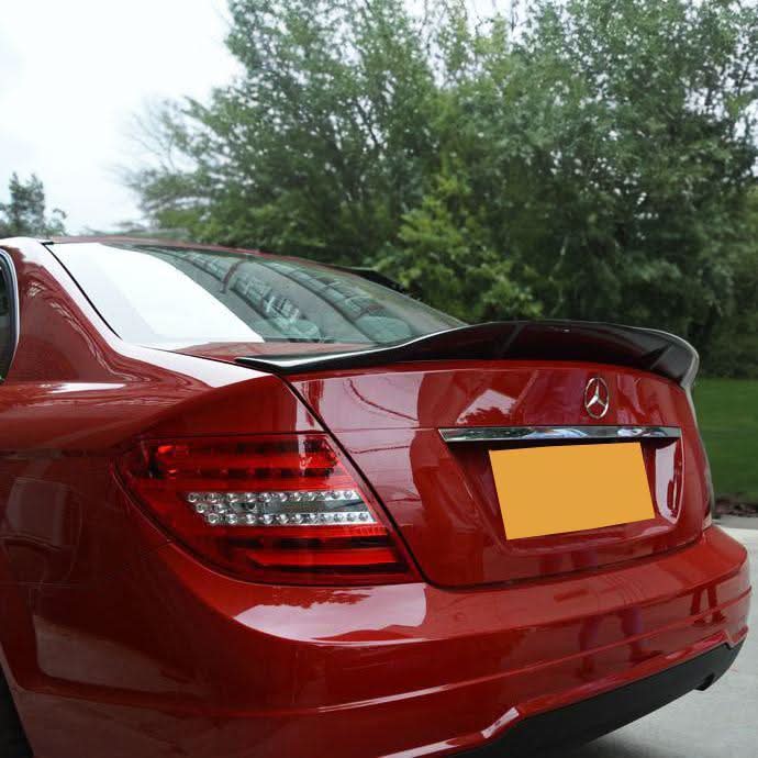 REN Style Carbon Fibre Boot Spoiler for Mercedes Benz W204 C Class 07-14