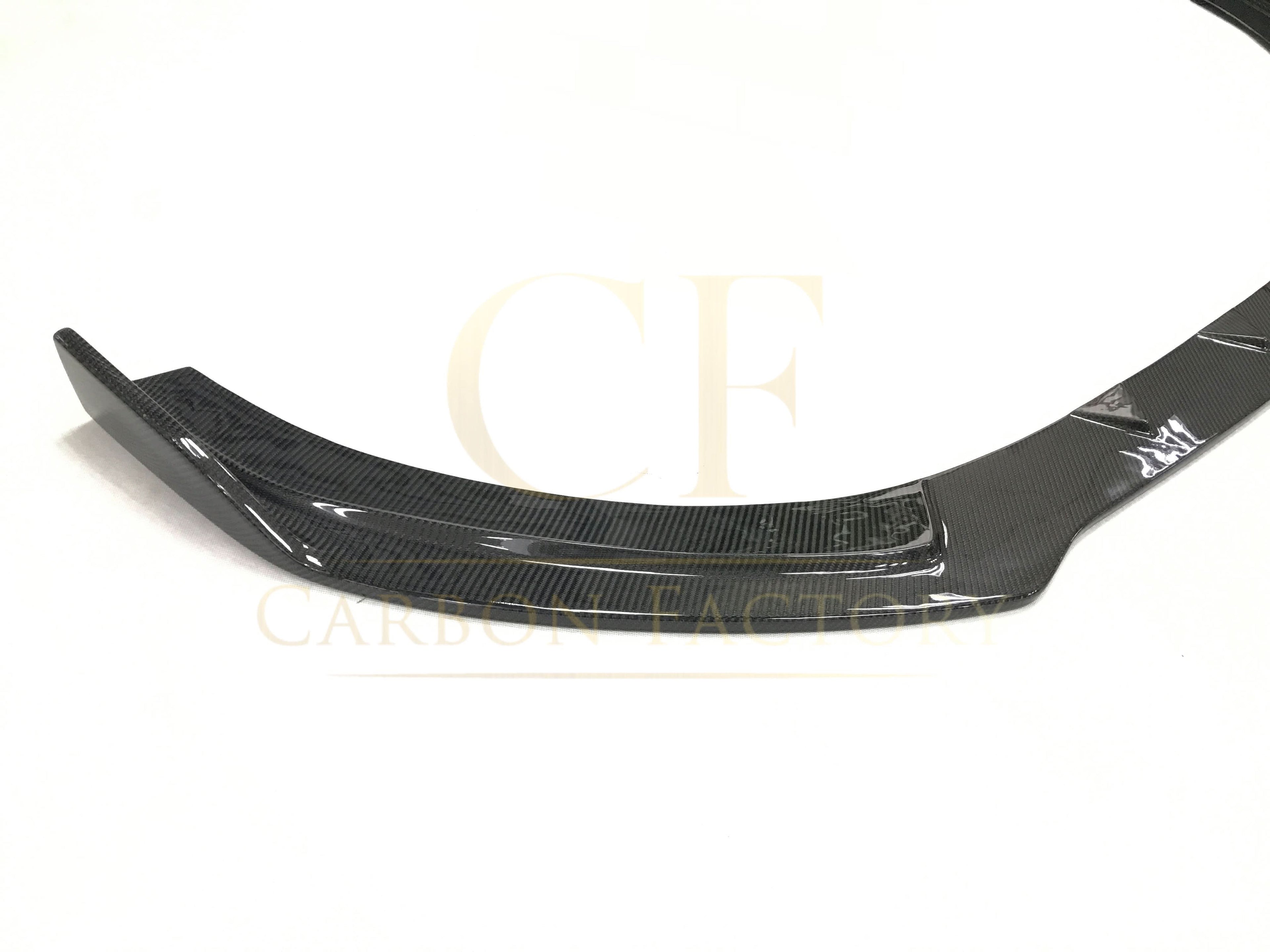 RS Style Carbon Fibre Front Splitter for Audi A3 Saloon Non S Line 16-19