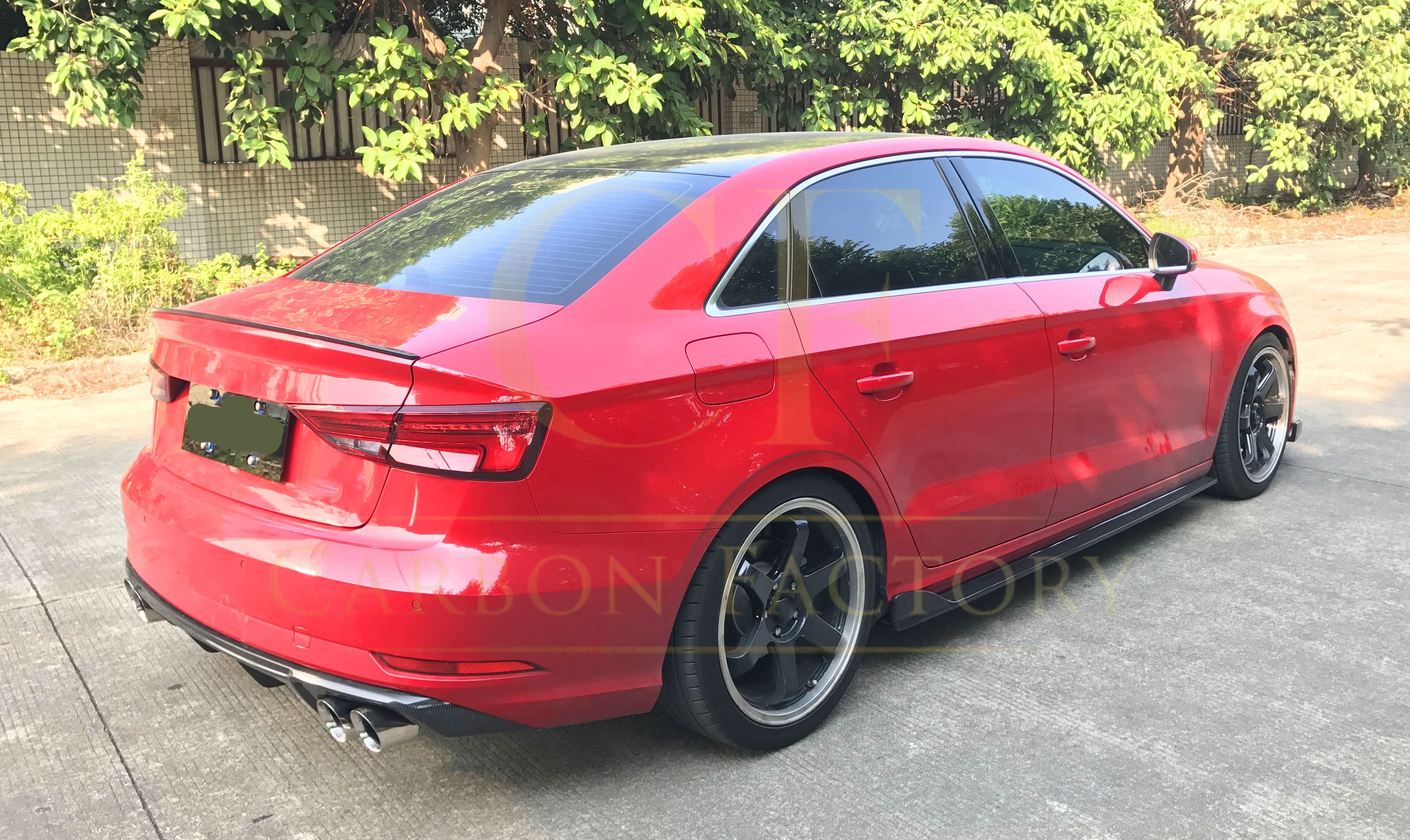 RS Style Carbon Fibre Side Skirts for Audi A3 Saloon (Non S Line) 16-19