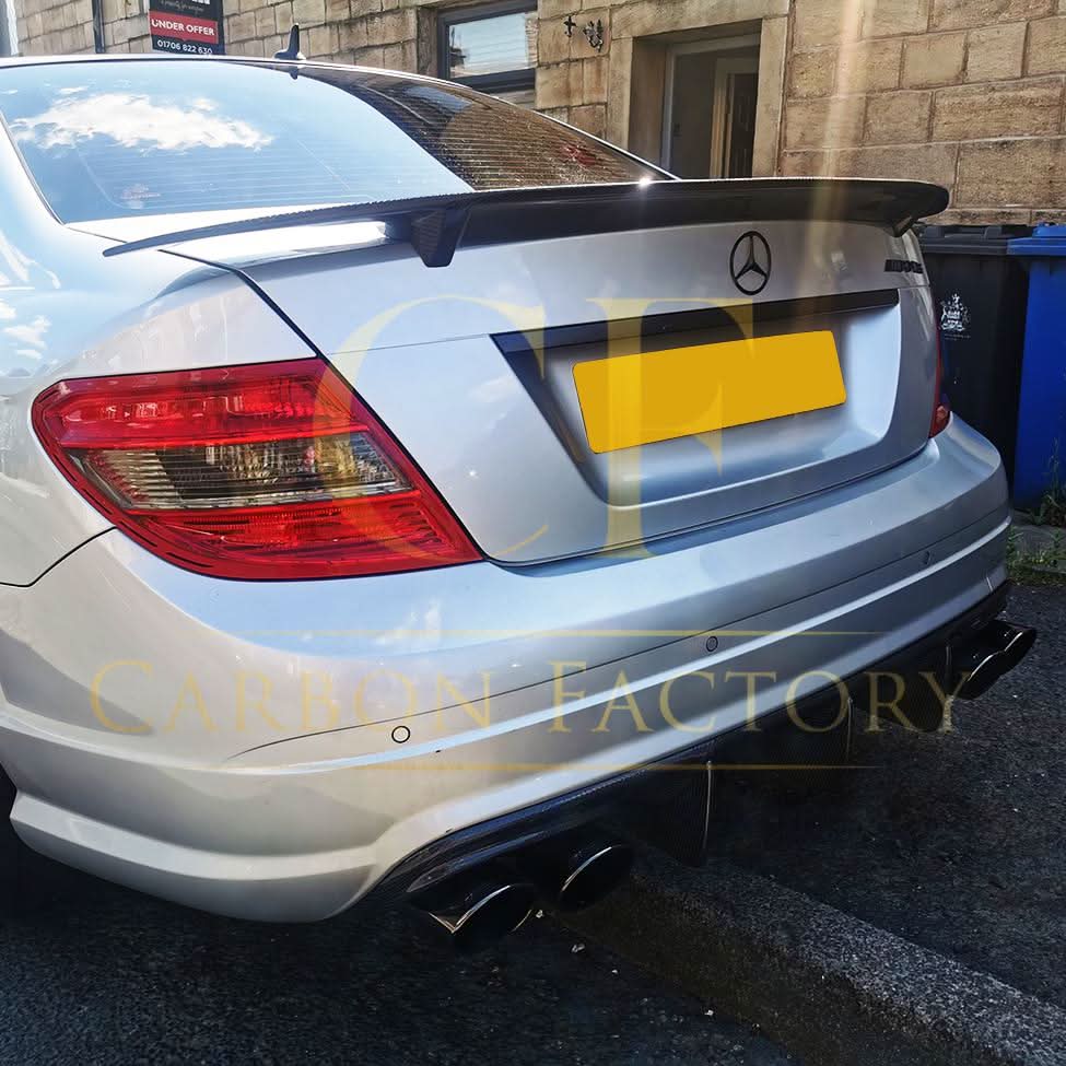 RT Style Carbon Fibre Boot Spoiler for Mercedes Benz W204 C Class Saloon 07-14