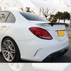 RT Style Carbon Fibre Boot Spoiler for Mercedes Benz W204 C Class Saloon 07-14