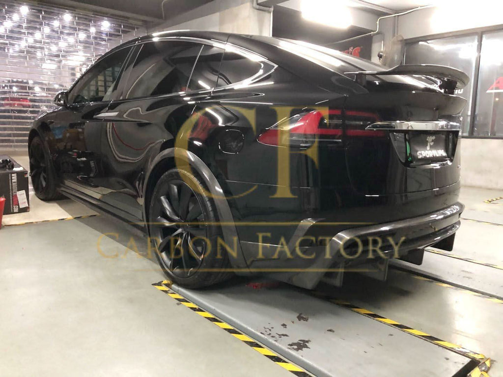 RZ Style Carbon Fibre Rear Canards for Tesla Model X 16-Present