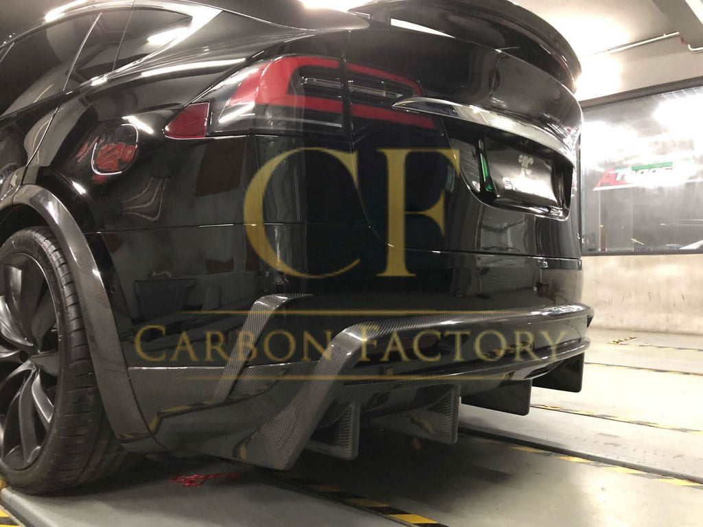 RZ Style Carbon Fibre Rear Canards for Tesla Model X 16-Present